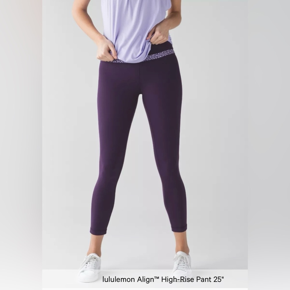 Lululemon Original Align Pants Deep Zinfandel Purple Lilac Size 2 RARE~!!!